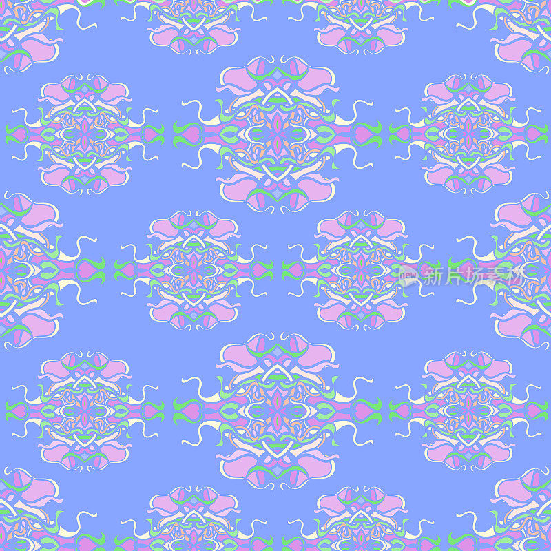 Seamless pattern with colorful abstract shape
